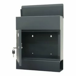 Briefkasten Wandbriefkasten Zeitungsfach 3 Sichtfenster Globe Anthrazit -Türschilder aus Edelstahl Geschäft briefkasten wandbriefkasten zeitungsfach 3 sichtfenster globe anthrazit6