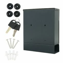 Briefkasten Wandbriefkasten Zeitungsfach 3 Sichtfenster Globe Anthrazit -Türschilder aus Edelstahl Geschäft briefkasten wandbriefkasten zeitungsfach 3 sichtfenster globe anthrazit7