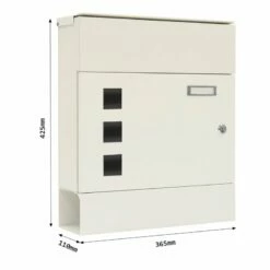 Briefkasten Wandbriefkasten Zeitungsfach 3 Sichtfenster Globe Weiss -Türschilder aus Edelstahl Geschäft briefkasten wandbriefkasten zeitungsfach 3 sichtfenster globe weiss2