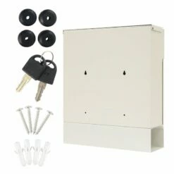 Briefkasten Wandbriefkasten Zeitungsfach 3 Sichtfenster Globe Weiss -Türschilder aus Edelstahl Geschäft briefkasten wandbriefkasten zeitungsfach 3 sichtfenster globe weiss6