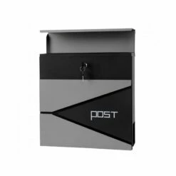 Briefkasten Wandbriefkasten Zeitungsfach Schwarz / Silber Pulverbeschichtet -Türschilder aus Edelstahl Geschäft briefkasten wandbriefkasten zeitungsfach schwarz silber pulverbeschichtet3