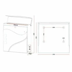 Briefkasten WEIß Wandbriefkasten Postkasten Schwerin -Türschilder aus Edelstahl Geschäft briefkasten weiss wandbriefkasten postkasten schwerin7