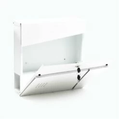 Briefkasten WEIß Wandbriefkasten Zeitungsfach Postkasten Rosenheim -Türschilder aus Edelstahl Geschäft briefkasten weiss wandbriefkasten zeitungsfach postkasten rosenheim3