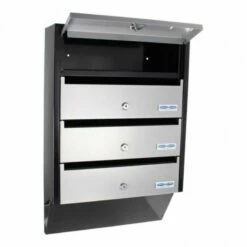 Briefkastenanlage Depot 4 Fach Silber/schwarz 8 Briefkastenanlage Depot 4 Fach Silber/schwarz -Türschilder aus Edelstahl Geschäft briefkastenanlage depot 4 silber schwarz beliebig erweiterbar2