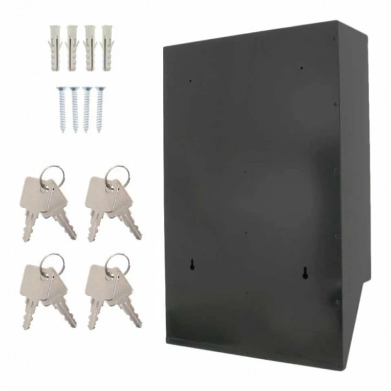 Briefkastenanlage Depot 4 Fach Silber/schwarz 5 Briefkastenanlage Depot 4 Fach Silber/schwarz – Bild 5