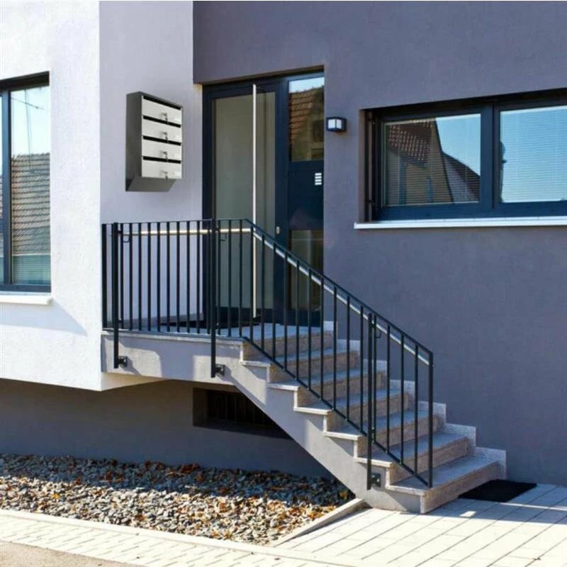 Briefkastenanlage Depot 4 Fach Silber/schwarz 6 Briefkastenanlage Depot 4 Fach Silber/schwarz – Bild 6