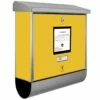Burg-Wächter Bavaria Briefkasten Postkasten Postbox Mit Zeitungsrolle Gelb