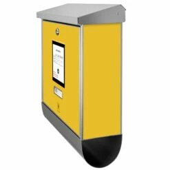Burg-Wächter Bavaria Briefkasten Postkasten Postbox Mit Zeitungsrolle Gelb -Türschilder aus Edelstahl Geschäft burg waechter bavaria briefkasten postkasten postbox mit zeitungsrolle gelb3