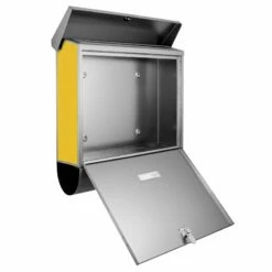 Burg-Wächter Bavaria Briefkasten Postkasten Postbox Mit Zeitungsrolle Gelb -Türschilder aus Edelstahl Geschäft burg waechter bavaria briefkasten postkasten postbox mit zeitungsrolle gelb5