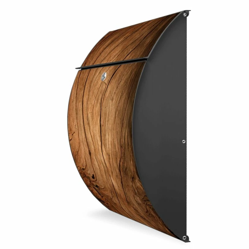 Burg-Wächter Briefkasten Postkasten Wandbriefkasten Anthrazit Trockenes Holz 3 Burg-Wächter Briefkasten Postkasten Wandbriefkasten Anthrazit Trockenes Holz – Bild 3