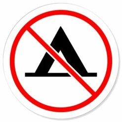 Campen Verboten Verbotsschild Rundschild