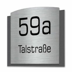 Design Edelstahl Hausnummer Bent In Verschiedenen Farben