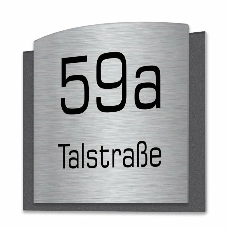 Design Edelstahl Hausnummer Bent In Verschiedenen Farben 1 Design Edelstahl Hausnummer Bent In Verschiedenen Farben