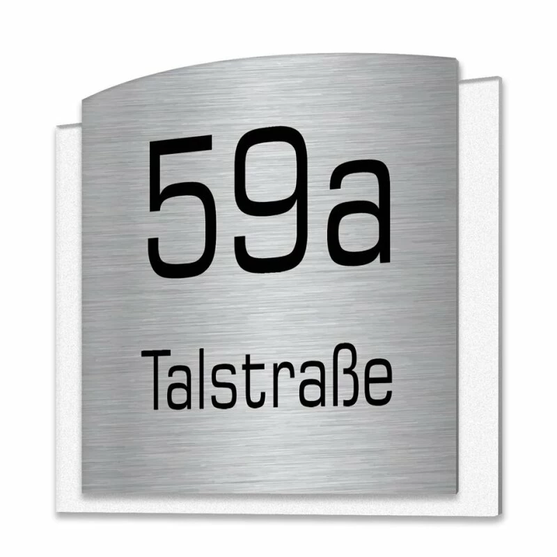 Design Edelstahl Hausnummer Bent In Verschiedenen Farben 4 Design Edelstahl Hausnummer Bent In Verschiedenen Farben – Bild 4