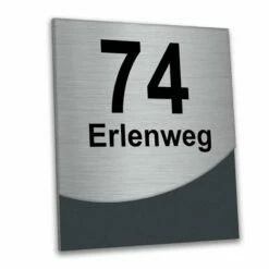 Design Edelstahl Hausnummer Mit Geschwungener Edelstahl Frontblende 6 Design Edelstahl Hausnummer Mit Geschwungener Edelstahl Frontblende -Türschilder aus Edelstahl Geschäft design edelstahl hausnummer mit geschwungener edelstahl frontblende3