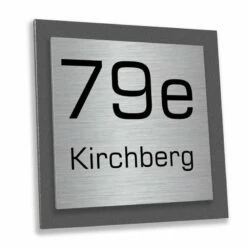 Design Edelstahl Hausnummer Quarter In Verschiedenen Farben