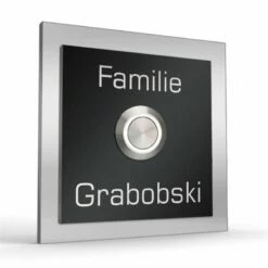 Design Edelstahl Haustürklingel 80x80mm -Türschilder aus Edelstahl Geschäft design edelstahl haustuerklingel 80x80mm3