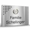 Design Klingelplatte Edelstahl 100x70mm Mit Dekoobjekt