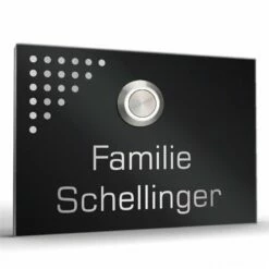 Design Klingelplatte Edelstahl 100x70mm Mit Dekoobjekt -Türschilder aus Edelstahl Geschäft design klingelplatte edelstahl 100x70mm mit dekoobjekt3