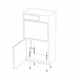 Design Paketbox Wild Anthrazit RAL 7016 -Türschilder aus Edelstahl Geschäft design paketbox wild anthrazit ral 701610