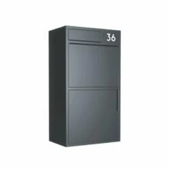 Design Paketbox Wild Anthrazit RAL 7016 -Türschilder aus Edelstahl Geschäft design paketbox wild anthrazit ral 70162