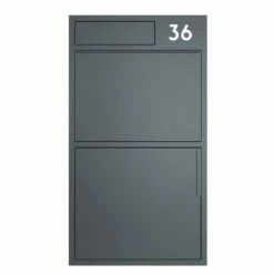 Design Paketbox Wild Anthrazit RAL 7016 -Türschilder aus Edelstahl Geschäft design paketbox wild anthrazit ral 70163