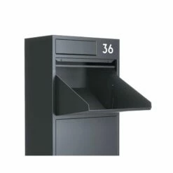 Design Paketbox Wild Anthrazit RAL 7016 -Türschilder aus Edelstahl Geschäft design paketbox wild anthrazit ral 70165