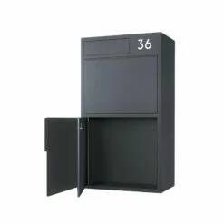 Design Paketbox Wild Anthrazit RAL 7016 -Türschilder aus Edelstahl Geschäft design paketbox wild anthrazit ral 70166