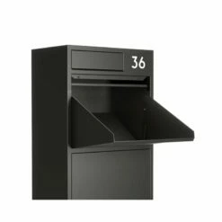 Design Paketbox Wild Schwarz RAL 9005 14 Design Paketbox Wild Schwarz RAL 9005 -Türschilder aus Edelstahl Geschäft design paketbox wild schwarz ral 90055