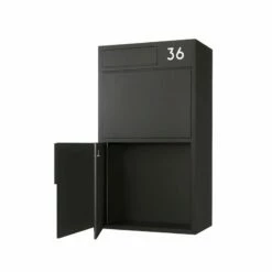 Design Paketbox Wild Schwarz RAL 9005 15 Design Paketbox Wild Schwarz RAL 9005 -Türschilder aus Edelstahl Geschäft design paketbox wild schwarz ral 90056