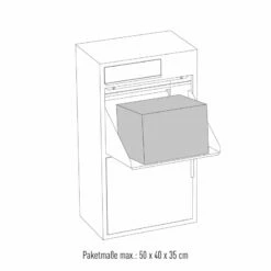 Design Paketbox Wild Schwarz RAL 9005 17 Design Paketbox Wild Schwarz RAL 9005 -Türschilder aus Edelstahl Geschäft design paketbox wild schwarz ral 90058