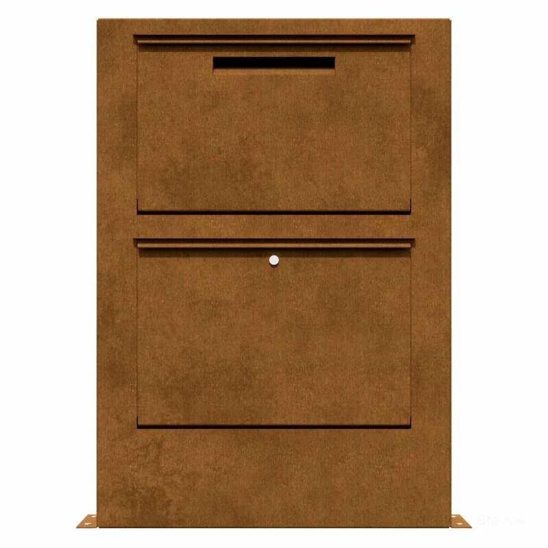 Design Paketkasten Postbox Paketbox Cortenstahl RAL 8001 2 Design Paketkasten Postbox Paketbox Cortenstahl RAL 8001 – Bild 2