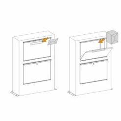 Design Paketkasten Postbox Paketbox Cortenstahl RAL 8001 13 Design Paketkasten Postbox Paketbox Cortenstahl RAL 8001 -Türschilder aus Edelstahl Geschäft design paketkasten postbox paketbox cortenstahl ral 80016