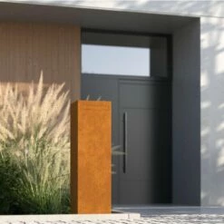 Design Paketkasten Postbox Paketbox Cortenstahl -Türschilder aus Edelstahl Geschäft design paketkasten postbox paketbox cortenstahl4