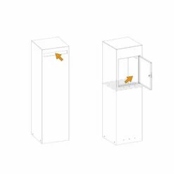 Design Paketkasten Postbox Paketbox Cortenstahl -Türschilder aus Edelstahl Geschäft design paketkasten postbox paketbox cortenstahl8