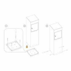 Design Paketkasten Postbox Paketbox Cortenstahl -Türschilder aus Edelstahl Geschäft design paketkasten postbox paketbox cortenstahl9
