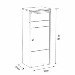 Design Paketkasten Postbox Paketbox Schwarz RAL 9005 -Türschilder aus Edelstahl Geschäft design paketkasten postbox paketbox schwarz ral 9005 14