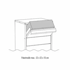 Design Paketkasten Postbox Paketbox Schwarz RAL 9005 -Türschilder aus Edelstahl Geschäft design paketkasten postbox paketbox schwarz ral 9005 15