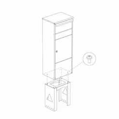 Design Paketkasten Postbox Paketbox Schwarz RAL 9005 -Türschilder aus Edelstahl Geschäft design paketkasten postbox paketbox schwarz ral 9005 16