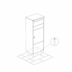 Design Paketkasten Postbox Paketbox Schwarz RAL 9005 -Türschilder aus Edelstahl Geschäft design paketkasten postbox paketbox schwarz ral 9005 17