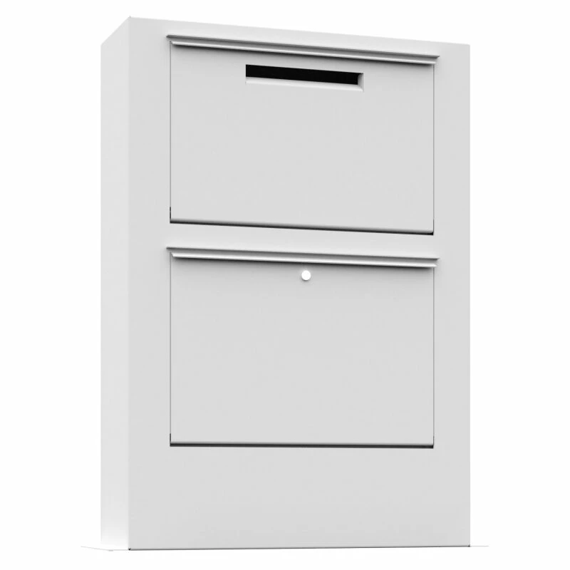 Design Paketkasten Postbox Paketbox Weiß RAL 9016 1 Design Paketkasten Postbox Paketbox Weiß RAL 9016