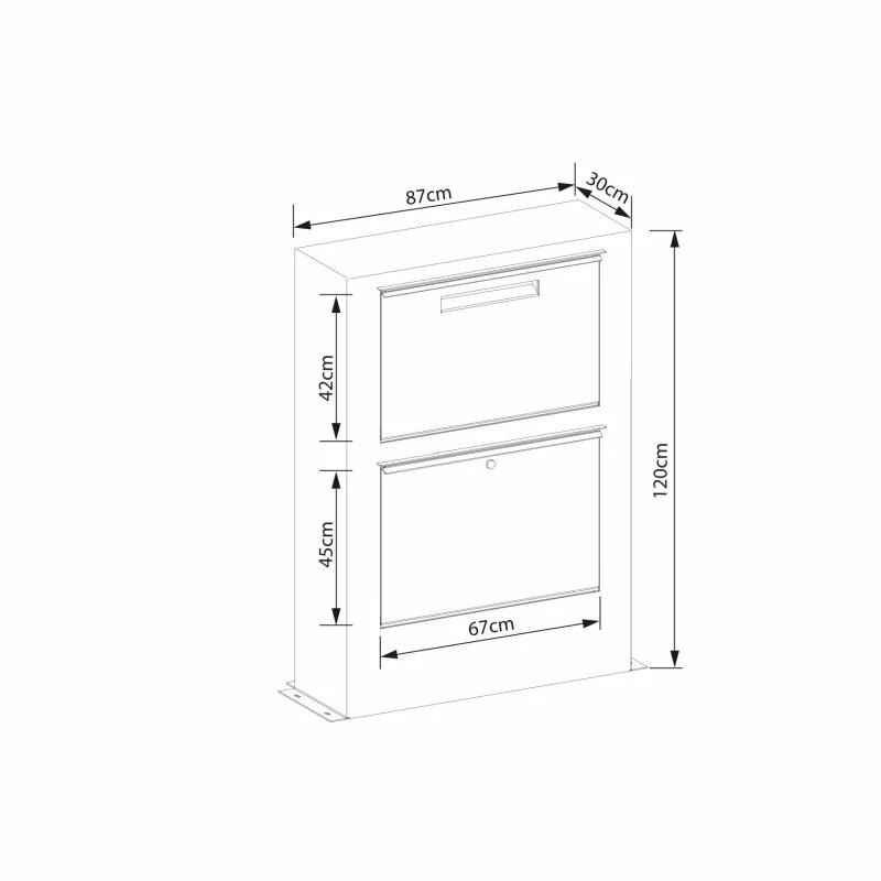 Design Paketkasten Postbox Paketbox Weiß RAL 9016 5 Design Paketkasten Postbox Paketbox Weiß RAL 9016 – Bild 5