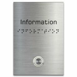 Edelstahl Türklingel 110x160mm Mit Blindenschrift -Türschilder aus Edelstahl Geschäft design tuerklingel 110x160mm aus edelstahl topseller 12