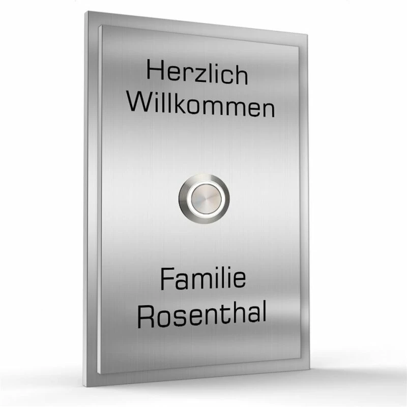 Design Türklingel 110x160mm Bestehend Aus 2 Edelstahlplatten 1 Design Türklingel 110x160mm Bestehend Aus 2 Edelstahlplatten