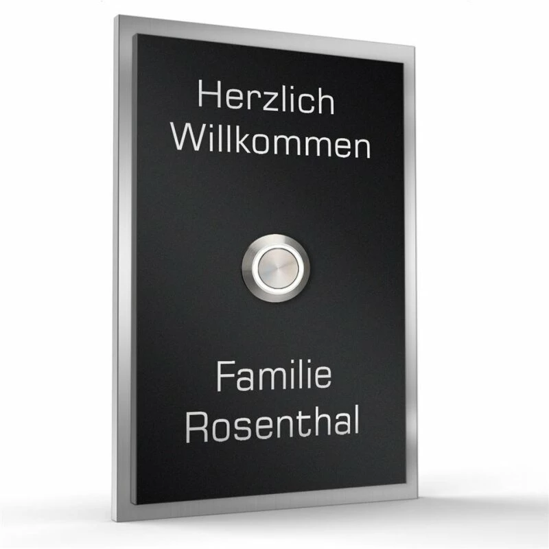 Design Türklingel 110x160mm Bestehend Aus 2 Edelstahlplatten 3 Design Türklingel 110x160mm Bestehend Aus 2 Edelstahlplatten – Bild 3