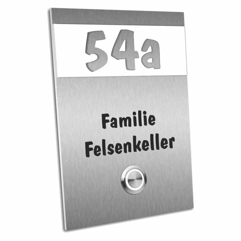 Design Türklingel 110x160mm Mit Weißem Acrylglas 1 Design Türklingel 110x160mm Mit Weißem Acrylglas