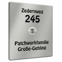 Design Türklingel 140x170mm In 4mm Qualität