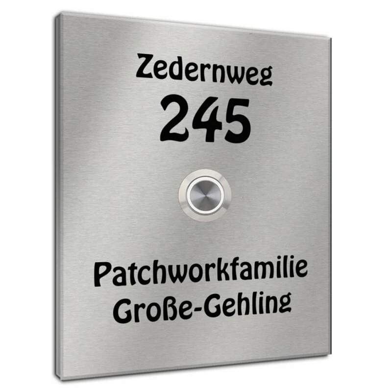 Design Türklingel 140x170mm In 4mm Qualität 1 Design Türklingel 140x170mm In 4mm Qualität