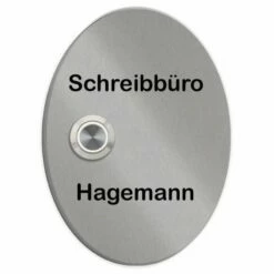 Design Türklingel 80x110mm In 5mm Qualität OVAL