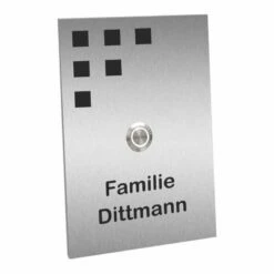 Design Türklingel 90x140mm Mit Vierecken